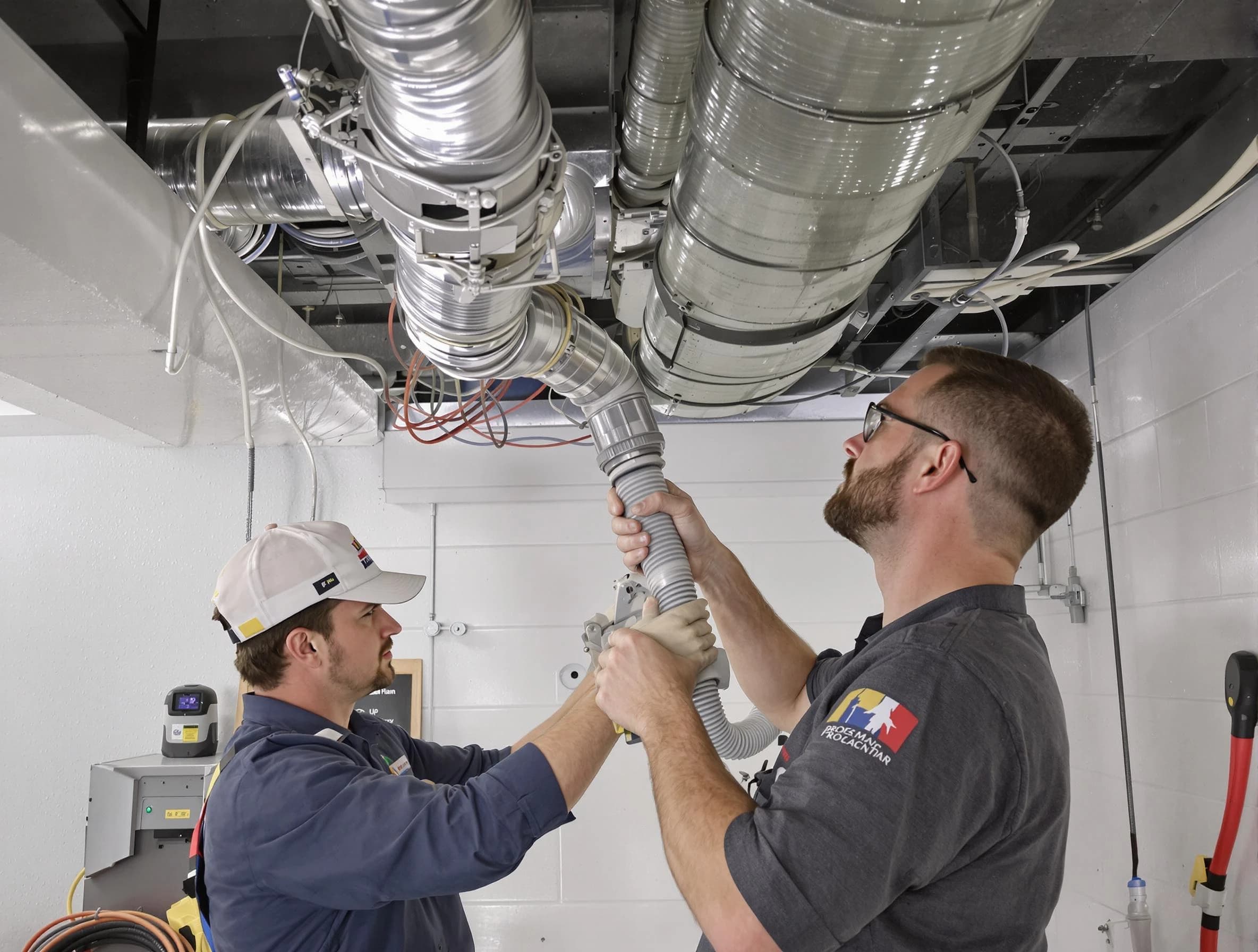 Goodyear Air Duct Cleaning technician performing thorough AC duct cleaning in Goodyear