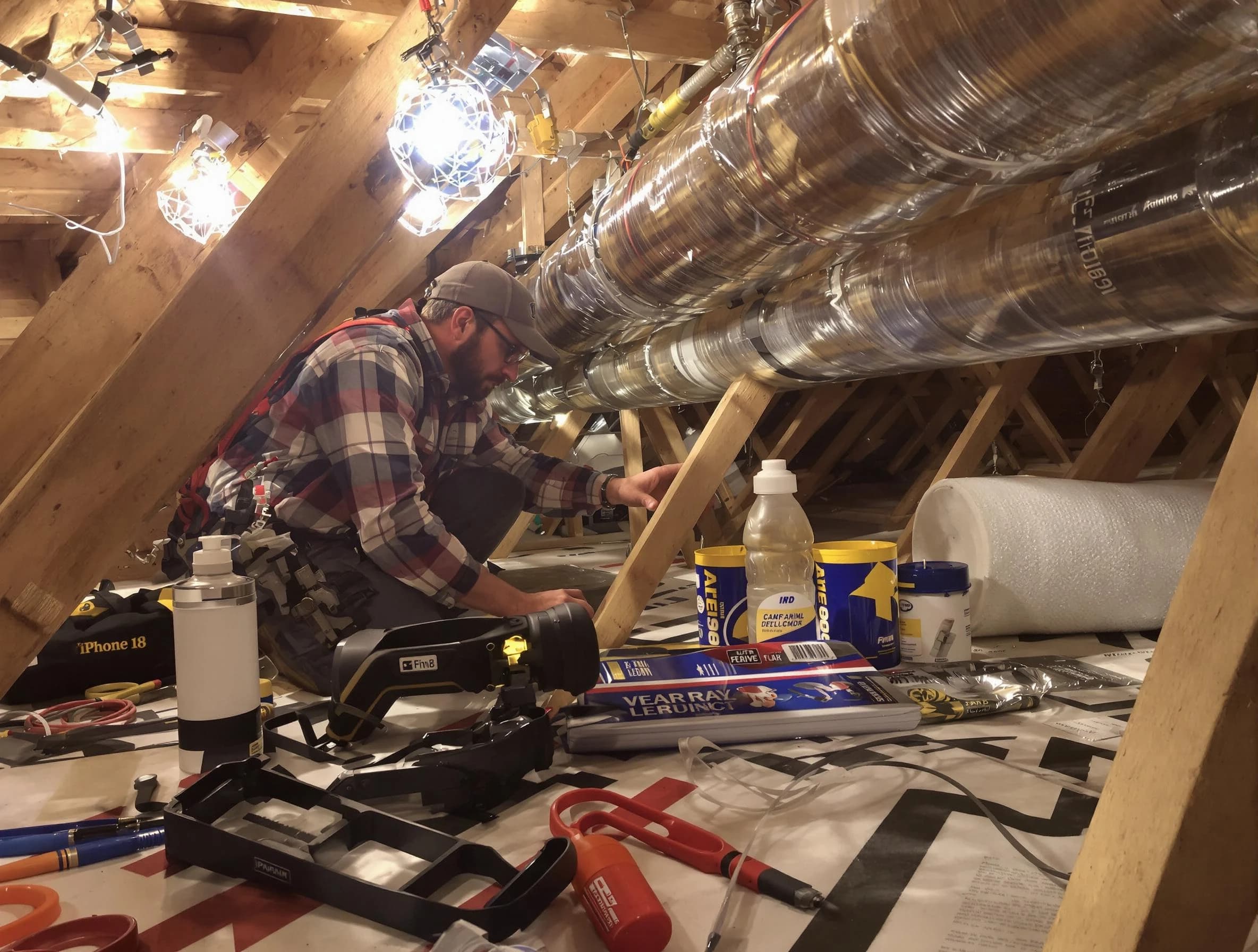 Goodyear Air Duct Cleaning expert performing precision duct sealing to improve HVAC efficiency in Goodyear