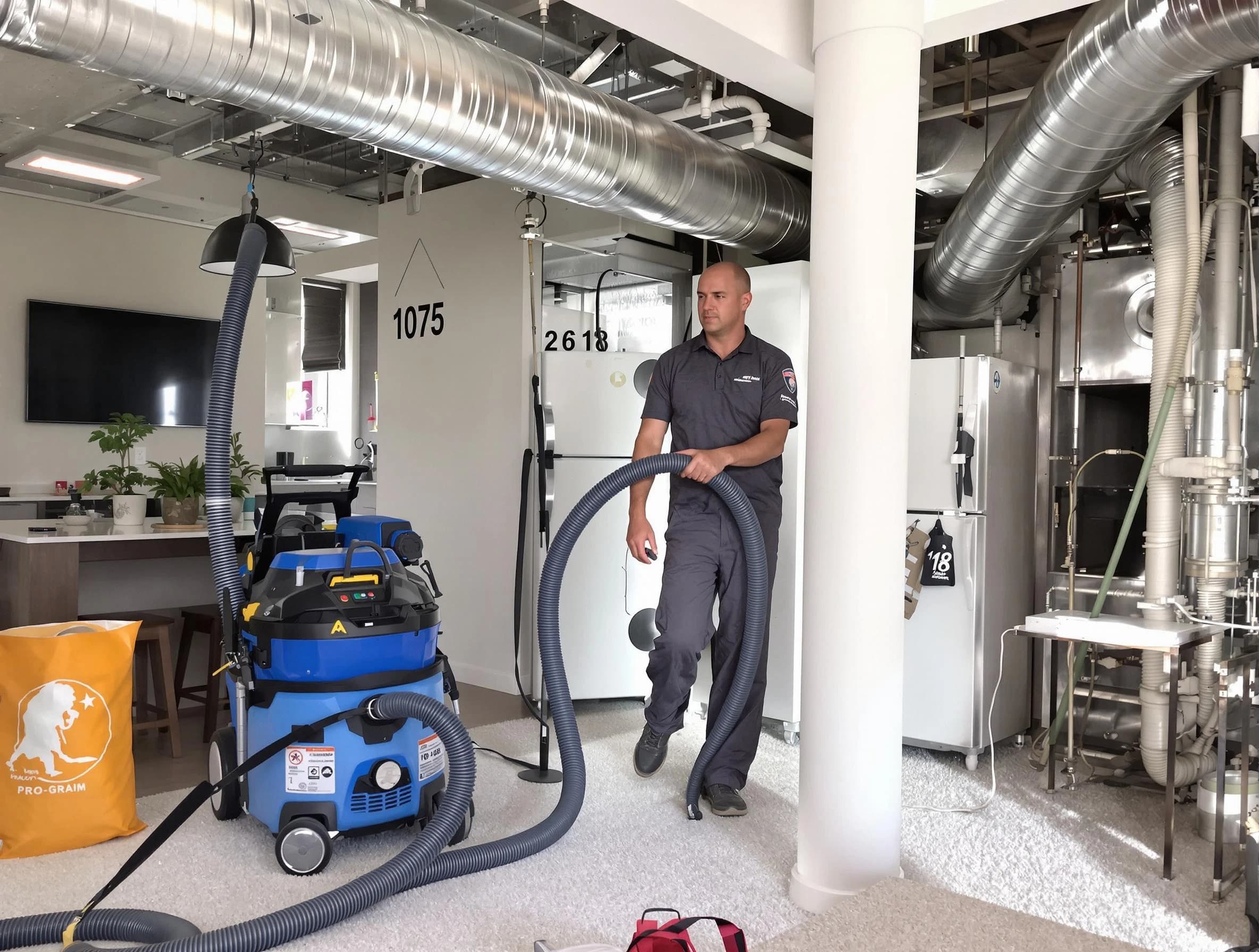 Goodyear Air Duct Cleaning expert performing detailed indoor duct cleaning for improved air quality in Goodyear