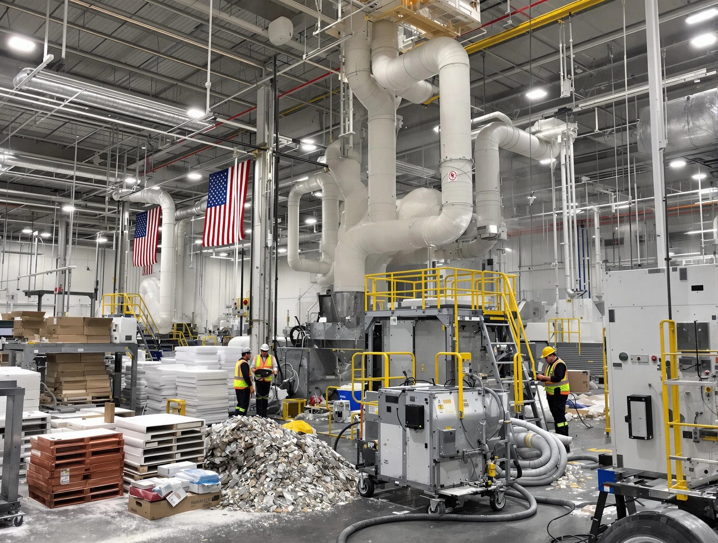 Goodyear Air Duct Cleaning team performing large-scale industrial duct cleaning at a commercial facility in Goodyear