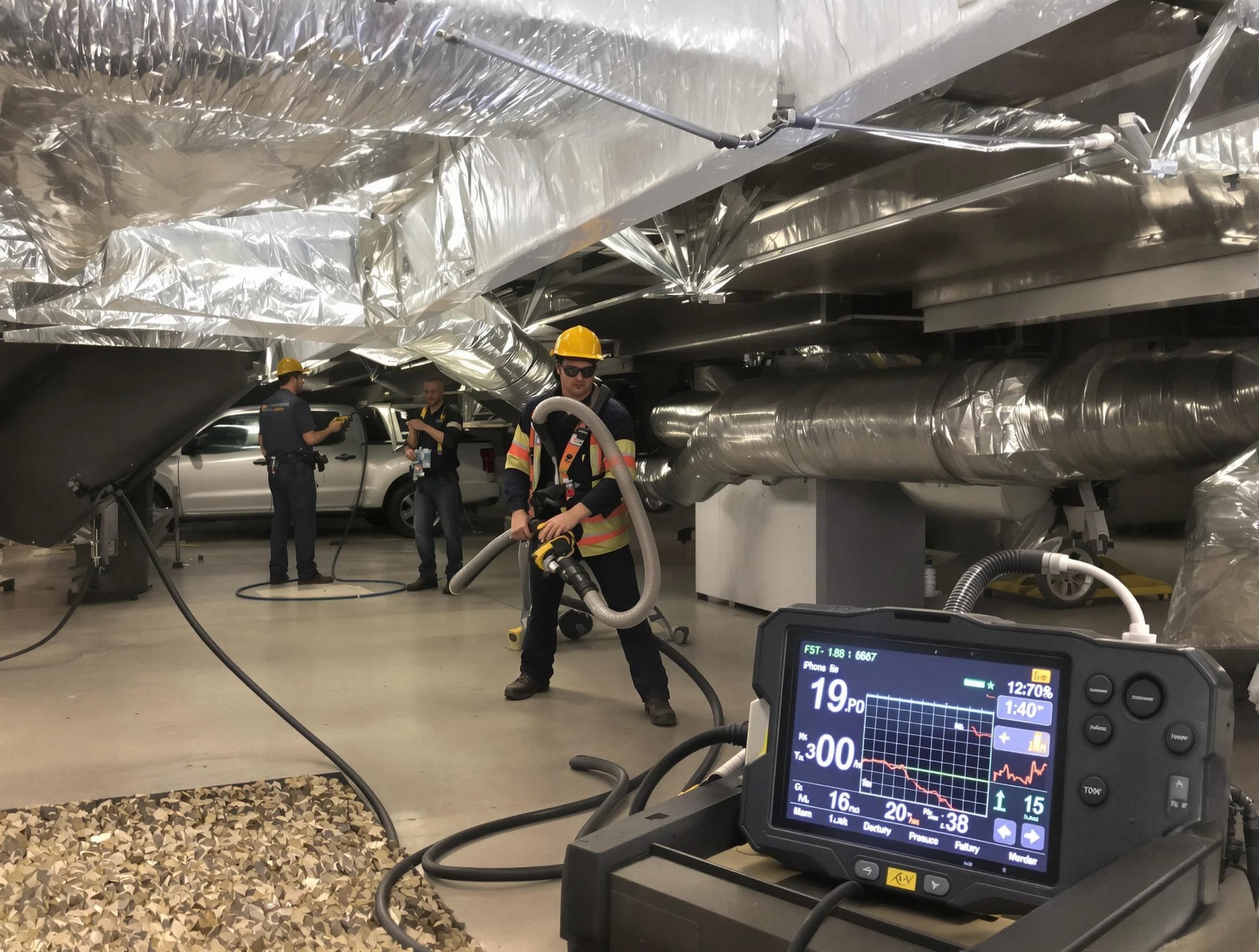 Professional negative pressure duct cleaning by Goodyear Air Duct Cleaning in Goodyear