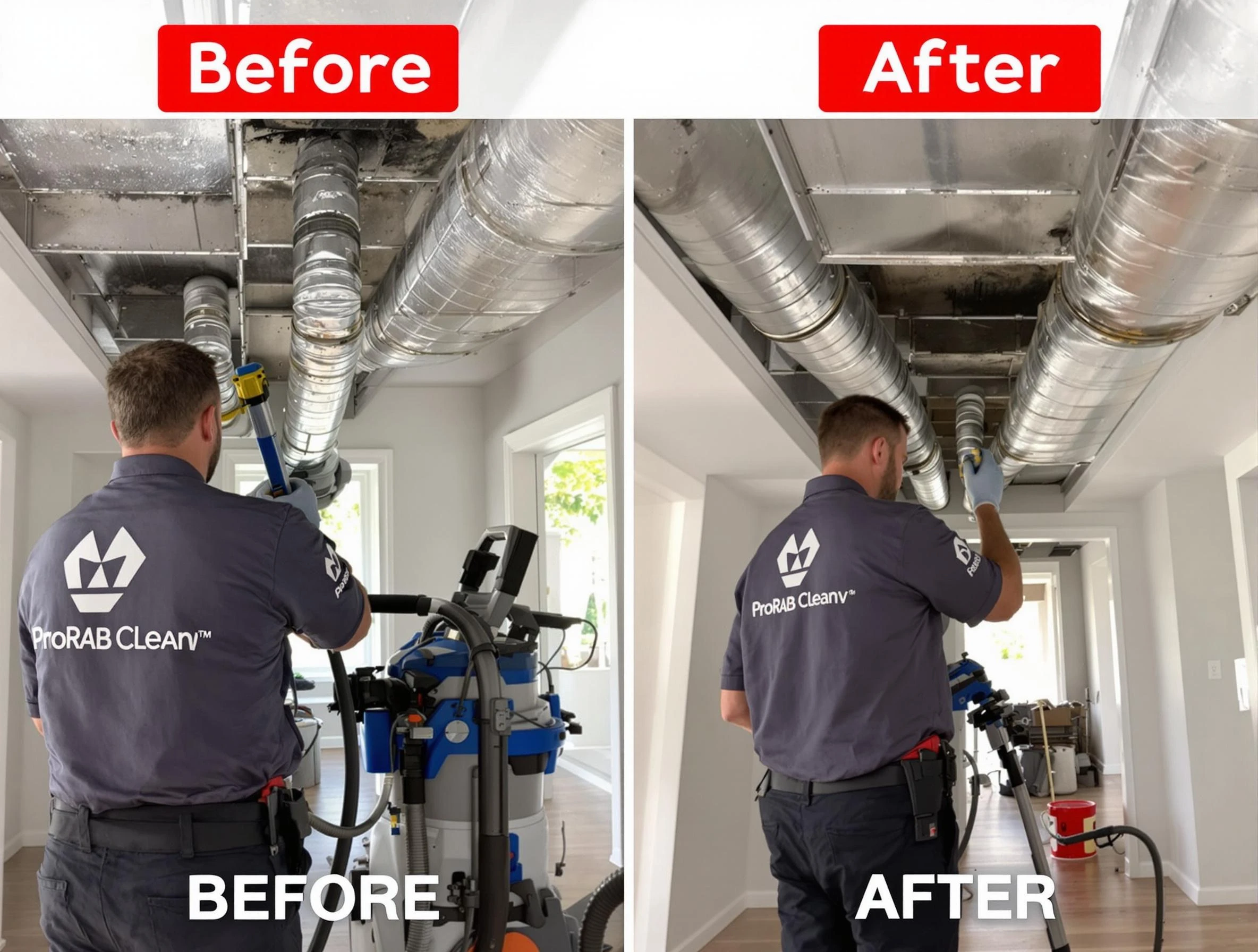 Goodyear Air Duct Cleaning expert performing thorough residential duct cleaning in a Goodyear home